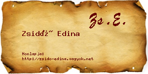 Zsidó Edina névjegykártya